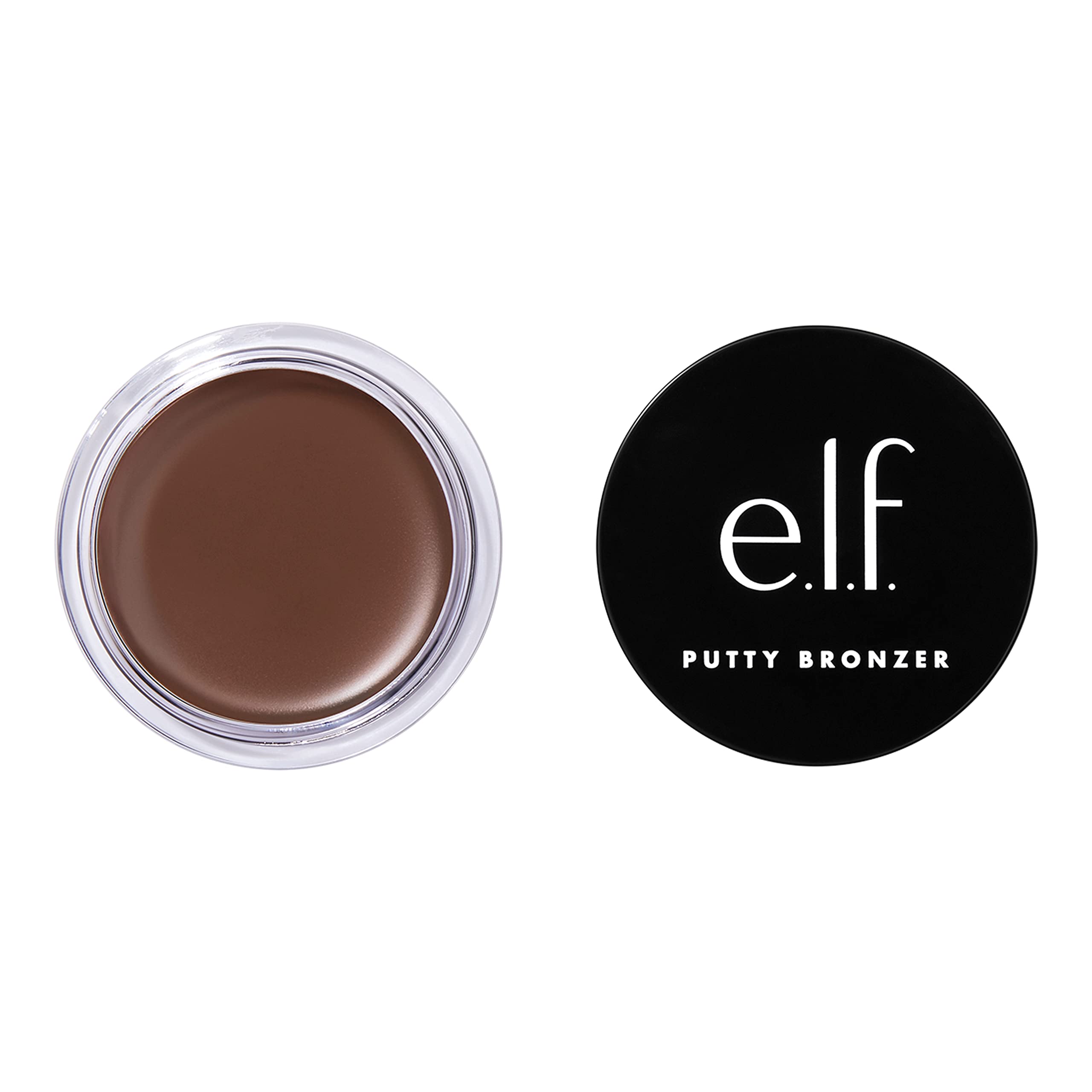 e.l.f. Putty Bronzer, Creamy & Highly Pigmented Formula, Creates a Long-Lasting Bronzed Glow, Infused with Argan Oil & Vitamin E, Beach, Please!, 0.35 Oz